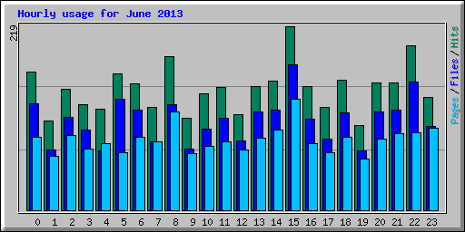 Hourly usage for June 2013